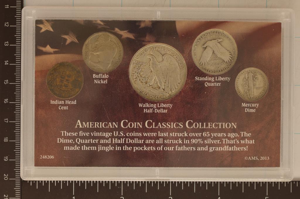 AMERICAN COIN CLASSIC FEATURING 5 US COINS: 1899