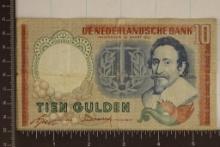 1953 NEDERLANDS 10 GULDEN BILL