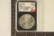 2021 AMERICAN SILVER EAGLE NGC MS70 SIGNED BY