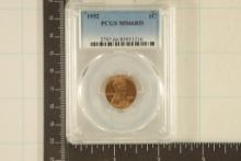 1952 LINCOLN WHEAT CENTS PCGS MS66RD