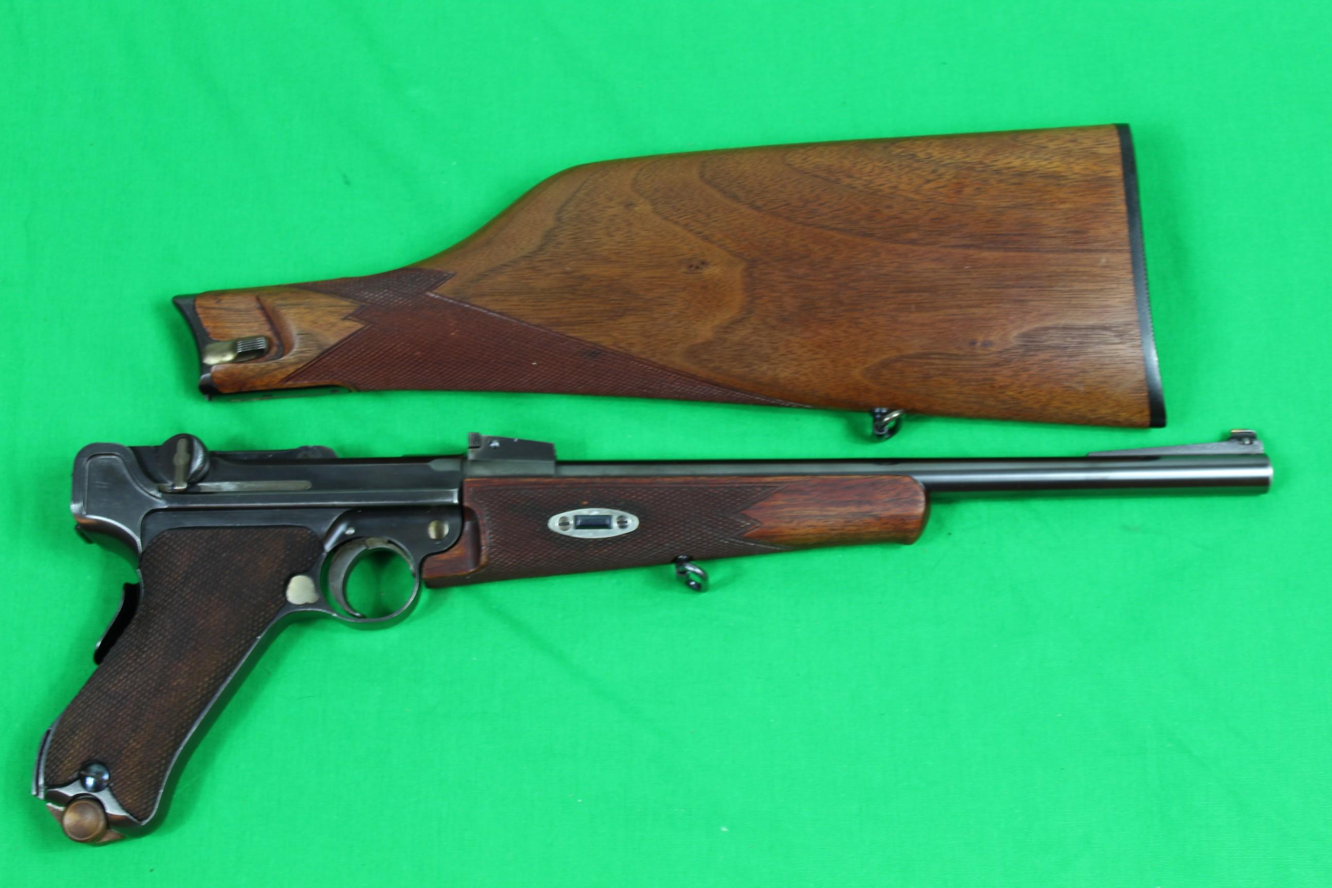 1902 Luger Carbine Model, 30 caliber, s/n 25032.  Fine metal and wood condition,