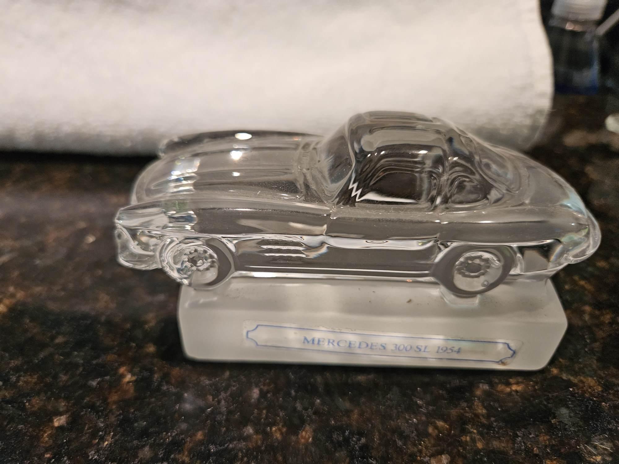 1 GOEBEL CRYSTAL MERCEDES PAPER WEIGHT AN