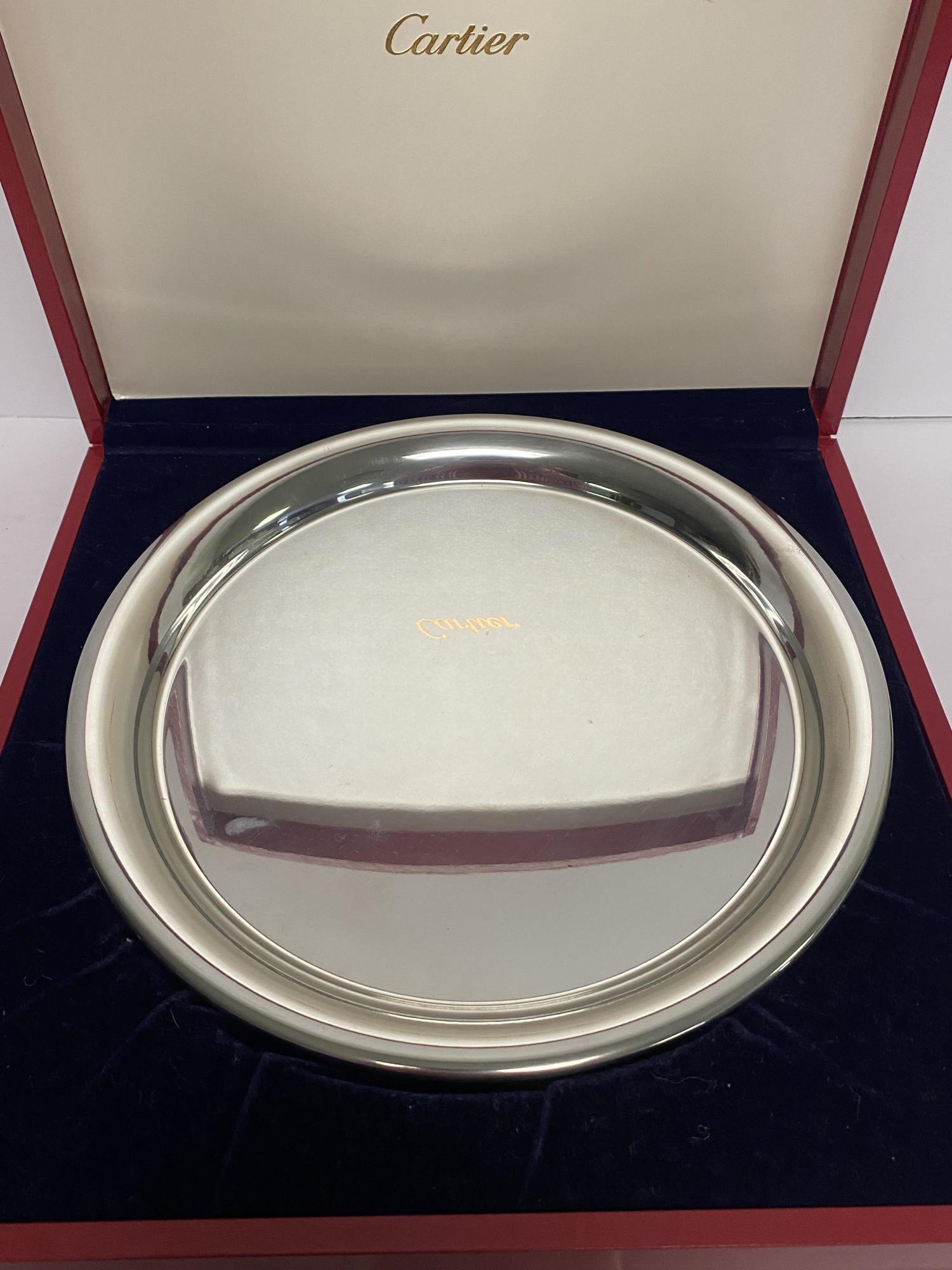 FOR CARTIER - POLISHED PEWTER PLATE