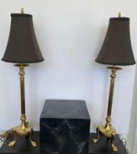 PAIR OF CONTEMPORARY CANDLESTICK LAMPS