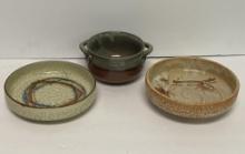 3 PIECES OF POTTERY