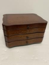 LEATHER COVERED SILVER CHEST