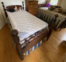 PAIR OF CANNONBALL STYLE TWIN BEDS