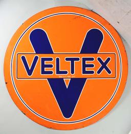 Veltex Gasoline Porcelain Station Identification Sign.