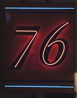Union "76" Gasoline Porcelain Neon Sign.
