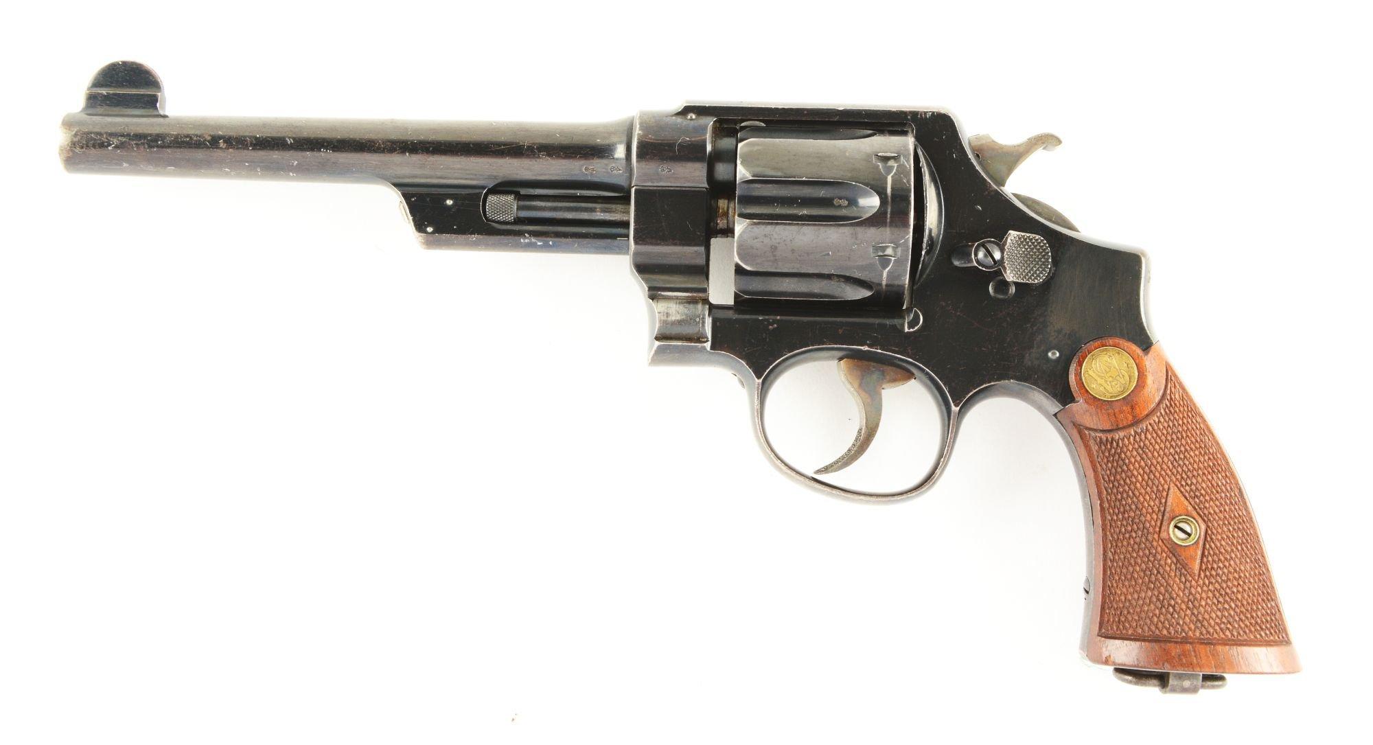 (C) S&W .455 British Triple Lock Revolver.
