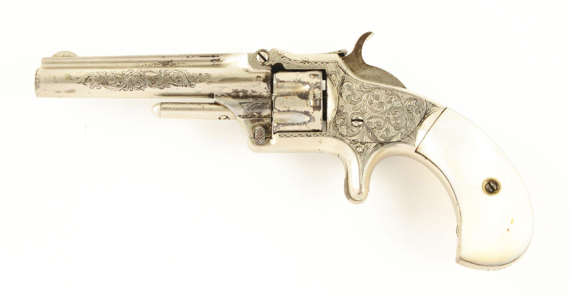 (A) Factory Engraved & Cased S&W No. 1 Single Action Revolver.
