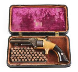 (A) S&W Gutta Percha Cased No. 1 1st Issue 6th Type Revolver.