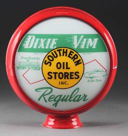 Dixie Vim Regular Gasoline Complete 13-1/2" Gas Globe.
