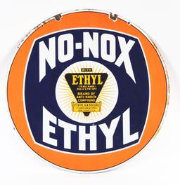 Gulf No-Nox Ethyl Porcelain Curb Sign.