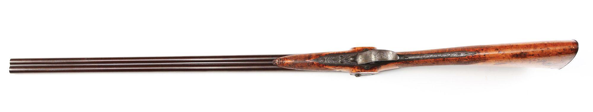 (A) Rare & Unusual Circa 1840 French Robert's System Breech-loading 20 Bore Shotgun.