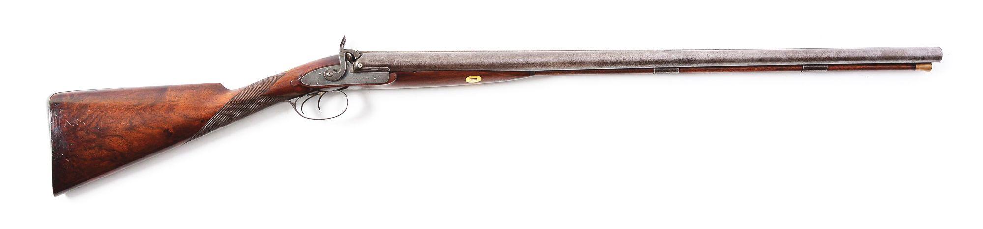 (A) Intriguing Doubled Barreled Percussion Shotgun by Andrew MacFarlane of New York.