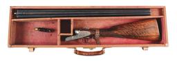 (C) 16 Gauge Cogswell & Harrison "Avant Tout" Sideplated Boxlock Ejector Game Gun with Case.