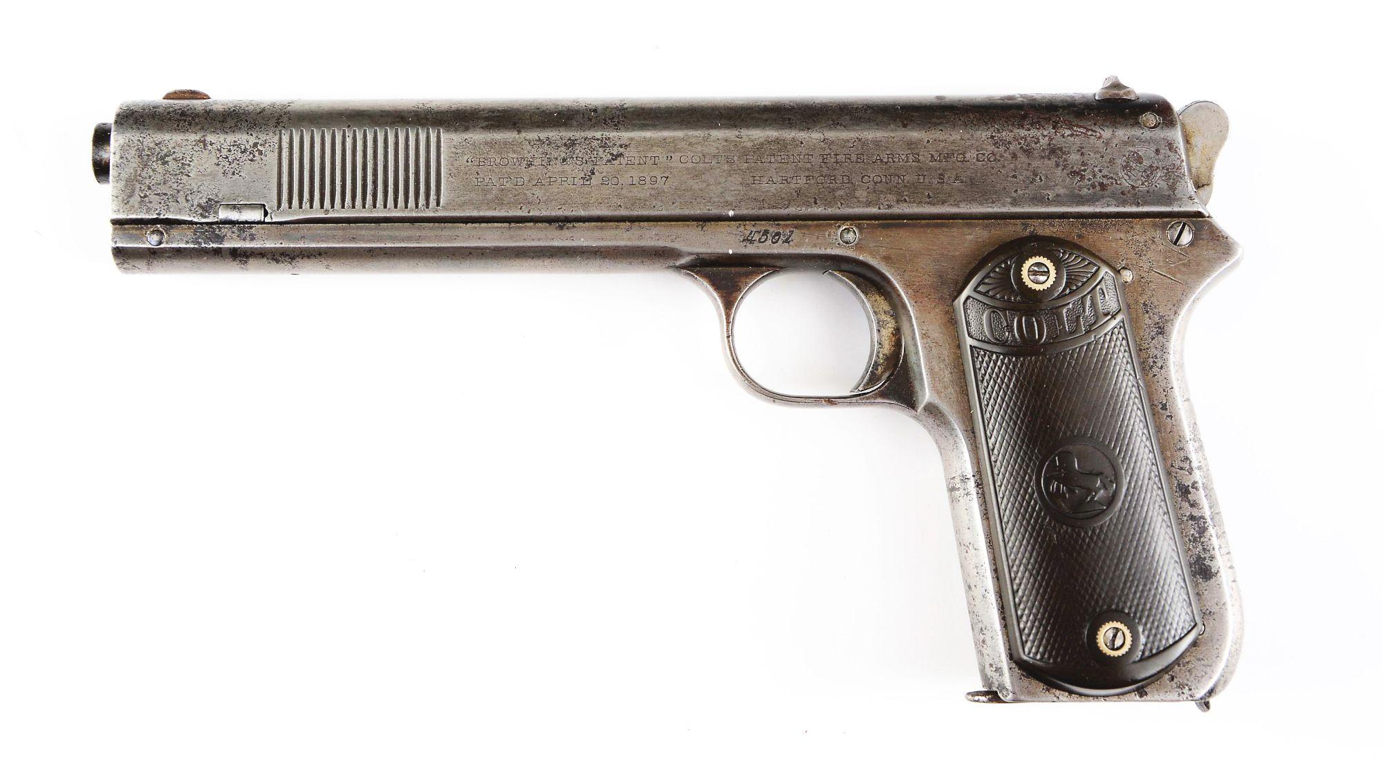 (C) Colt Sporting Model 1902 Long Slide Semi-Automatic Pistol (1902).