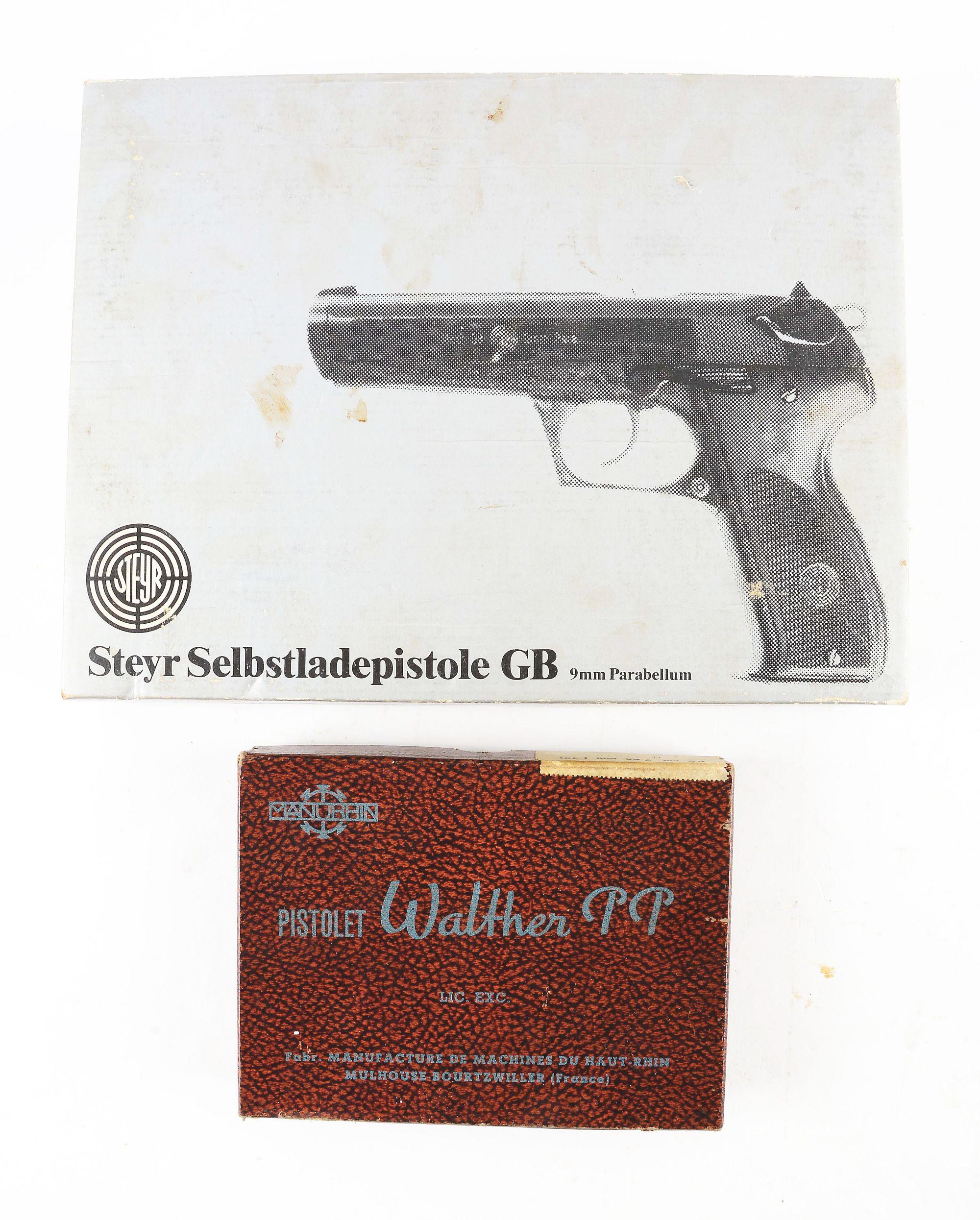 (C) Lot of 2: Boxed Manurhin PP & Steyr GB Selbstlader Semi-Automatic Pistols.