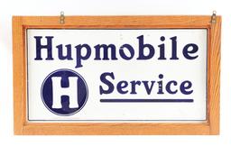 Hupmobile Motor Car Service Porcelain Sign W/ Wood Framing.