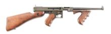 (N) SAVAGE MANUFACTURED M1A1 THOMPSON MACHINE GUN AS RETROFITTED FROM M1 TO M1A1 CONFIGURATION (CURI