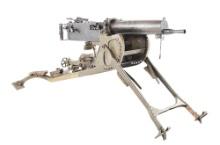 (N) FINE GERMAN WORLD WAR 1 DWM MANUFACTURED MG-08 MAXIM MACHINE GUN ON EXCELLENT SLED MOUNT (CURIO