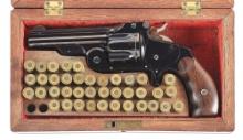 (A) FINE AND EARLY CASED SMITH & WESSON BABY RUSSIAN .38 SINGLE ACTION REVOLVER.