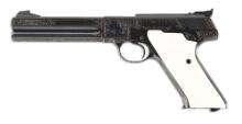 (M) ENGRAVED GOLD INLAID COLT WOODSMAN MATCH TARGET SEMI-AUTOMATIC PISTOL BY COLT MASTER ENGRAVER ST