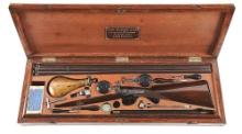 (A) JOHN DICKSON & SON 11 BORE SIDE BY SIDE PERCUSSION RIFLE BUILT FOR FAMED ECCENTRIC CHARLES GORDO