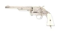 (A) FACTORY ENGRAVED MERWIN, HULBERT & CO. LARGE FRAME SINGLE ACTION REVOLVER.