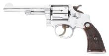 (C) VERY RARE EXPERIMENTAL CHROME FINISHED SMITH & WESSON M&P DOUBLE ACTION REVOLVER, SHIPPED TO S&W