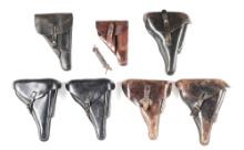 LOT OF 7: GERMAN WWII HOLSTERS.