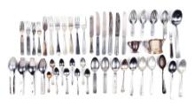 LARGE LOT OF THIRD REICH MARKED UTENSILS, SOME SILVER.