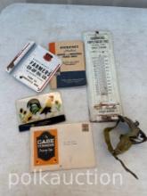 MISC COLLECTIBLES, LITERATURE & THERMOMETERS