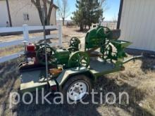 SINGLE AXLE TRAILER WITH MISC. ITEMS  **NO SHIPPING AVAILABLE**