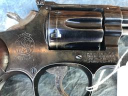 14. S&W K17 .22LR Revolver w/ Tooled Leather Holster “Dennis” SN: K327615