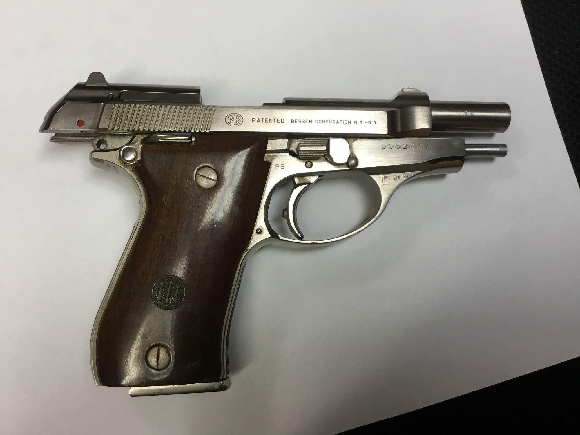 Pietro Beretta 9mm pistol with clip
