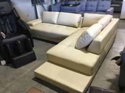Faux Leather Ruby Sectional by Hokku Designs in Beige