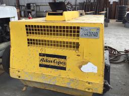 Atlas Copco XAS55 industrial diesel powered towable air compressor