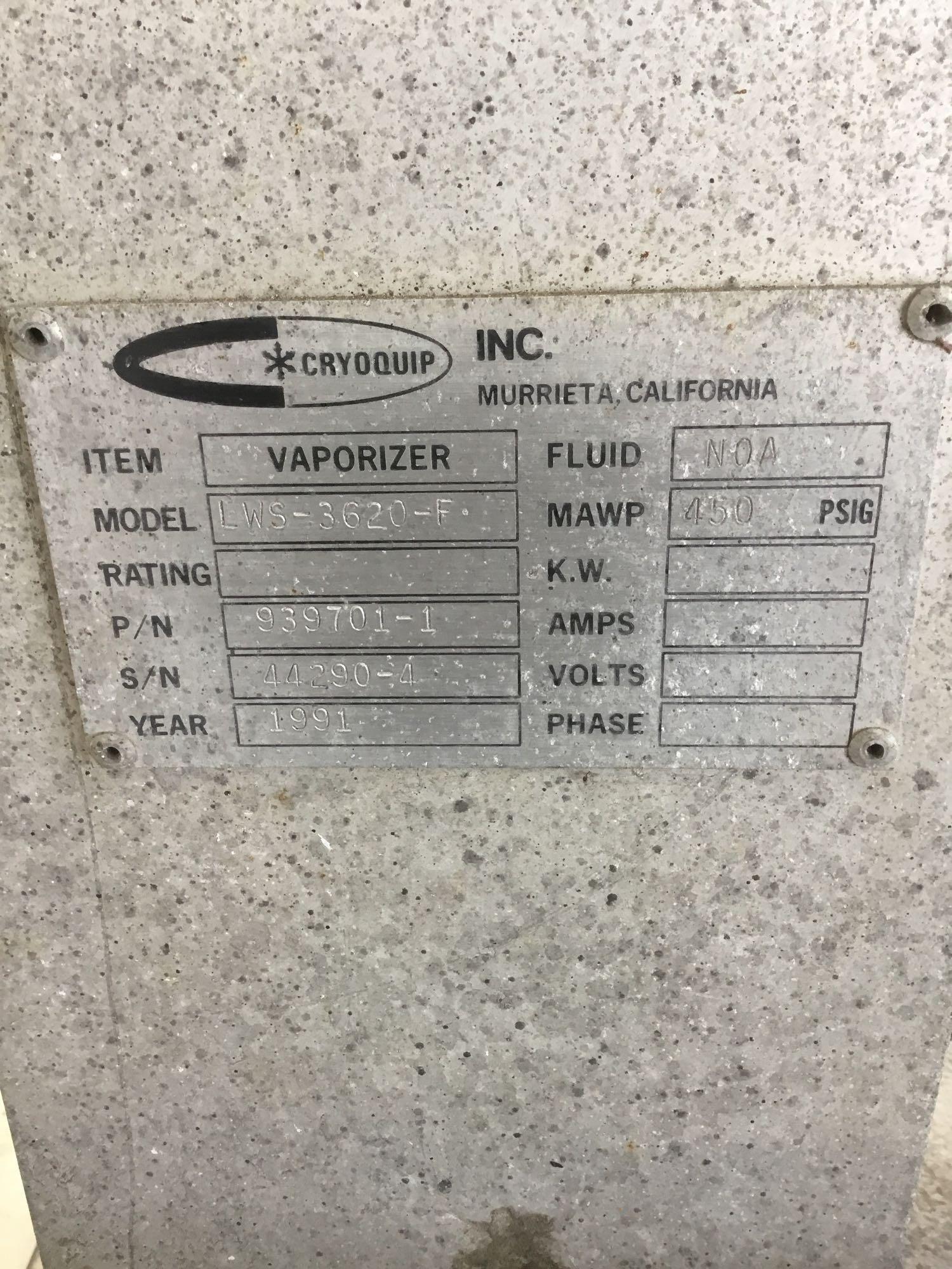 Cryoquip High Pressure Gas Vaporizer