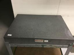 XL Mojave Granite Surface Plate On Rolling Cart