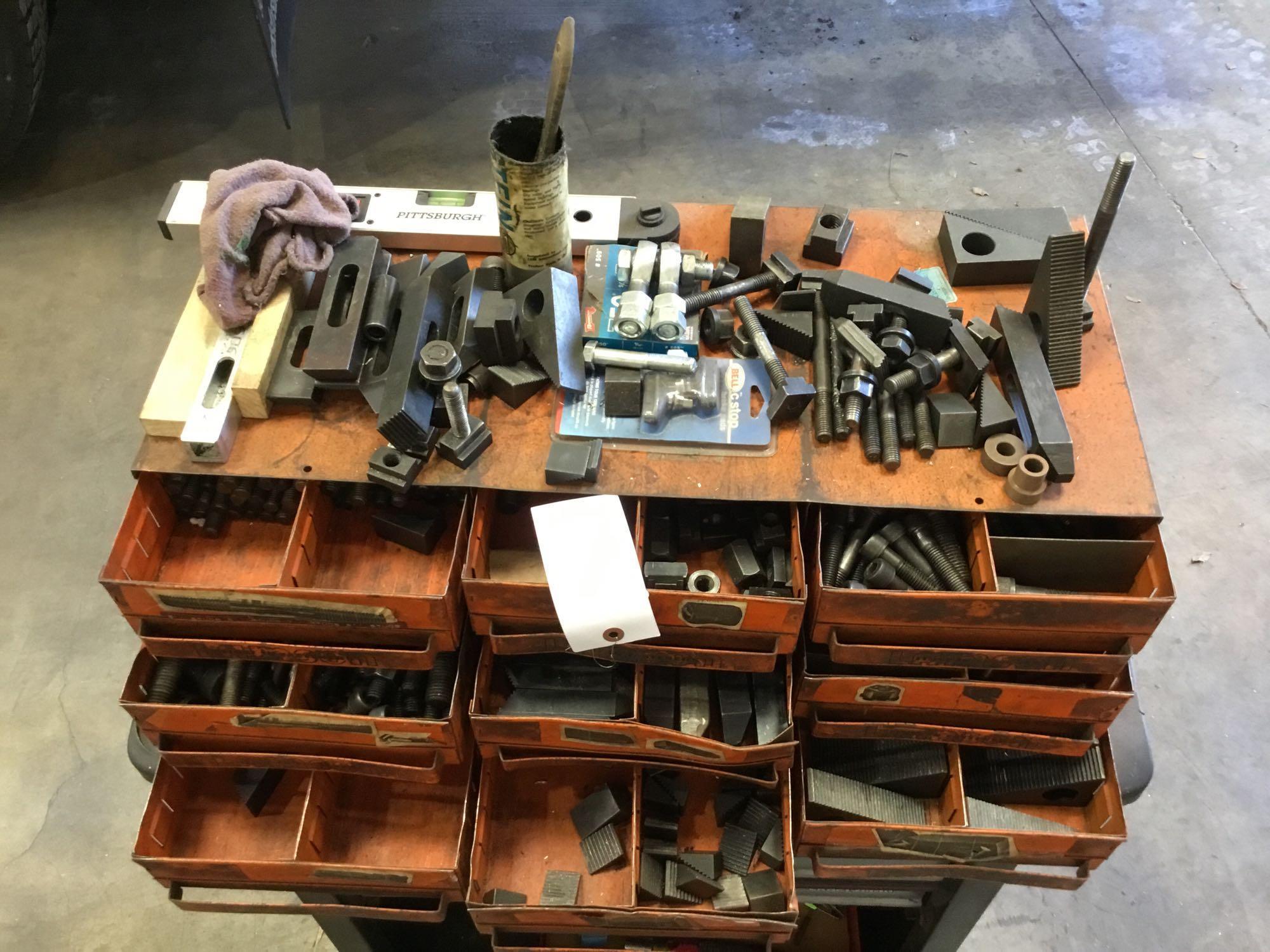 Rolling Tool Chest with Assorted Mill Accessories