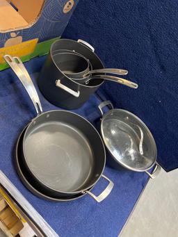 Box Lot of Pots and Pans
