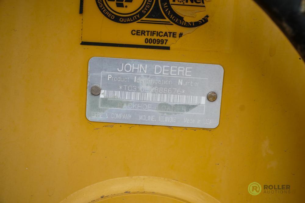 John Deere 310E 4WD Loader/Backhoe, Extendahoe, Auxiliary Hydraulics, EROPS, 24in Hoe Bucket, Hour
