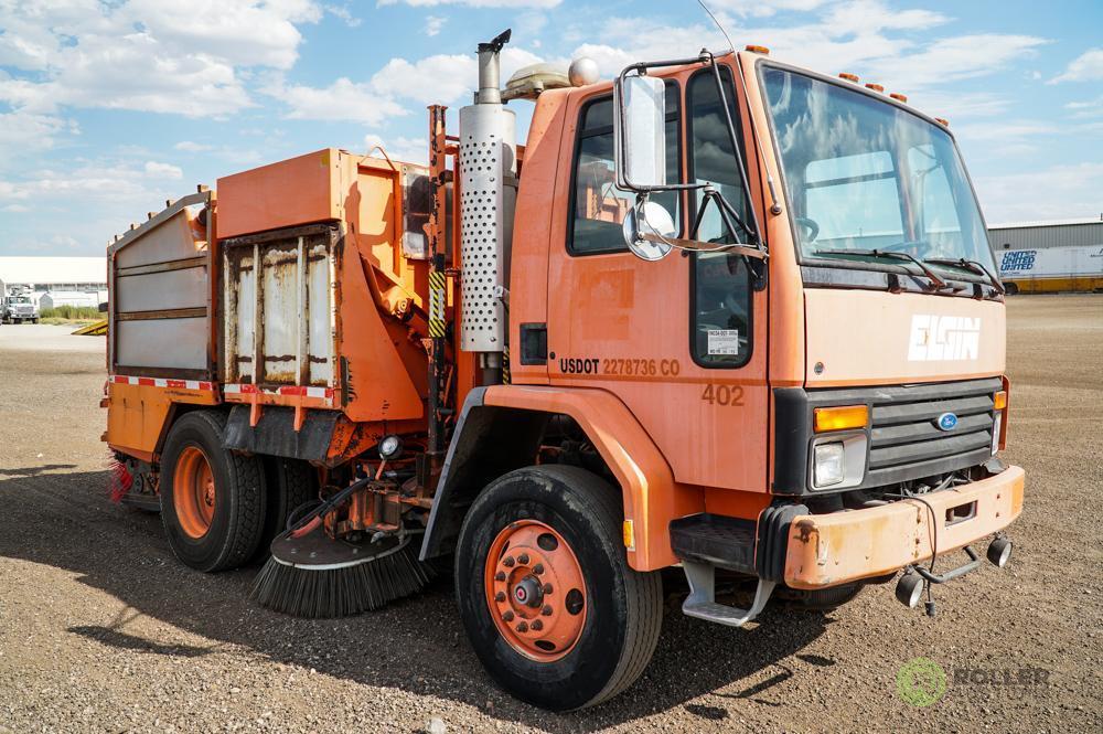 1995 ELGIN EAGLE Street Sweeper, Series F, Mounted on Ford CF7000 Chassis, Cummins 5.9L Front Diesel