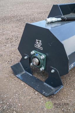 New Wolverine 72in Hydraulic Rotary Tiller Attachment To Fit Skid Steer Loader