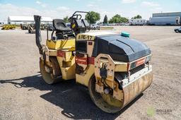 Dynapac CC142 Vibratory Roller, 51in Double Drums, Cleaning Pads, Deutz Diesel, Hour Meter Reads: