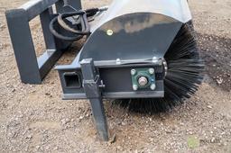 New Wolverine 72in Angle Broom Attachment To Fit Skid Steer Loader