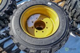 (4) New Loadmaxx 10-16.5 Skid Steer Tires w/ Rims