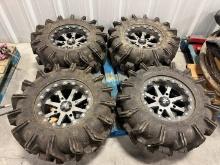 PALLET OF 4 ATV TIRES AND RIMS